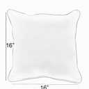 Sorra Home x Sunbrella - Indoor Outdoor Square Pillow | 16 in | Canvas Navy and Natural Ivory | Perfect Accent Pillow for Any Space in Your Home!
