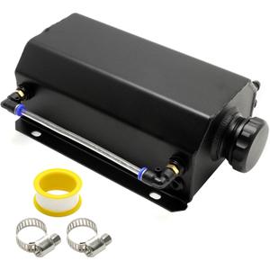 2L Coolant Reservoir Tank, Universal Aluminum Coolant Overflow Tank, Black Expansion Tank Recovery Water Tank Reservoir