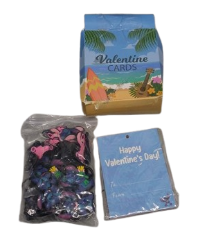 24 Pack Valentines Day Cards for Kids with Key Chains for Valentine's Classroom Exchange, Valnetine's Day Gifts for Kids Party Favor, Game Prizes