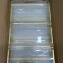 Floroom 6 Pack 5x7 Inch Clear Acrylic Sign Holders, Double-Sided Gold Display Stand Picture Frames for Table Numbers, Menus, Flyers, Weddings, and Offices