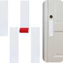 Rubber Bond Push Plates (4 Pack) 4" x 16" - Effortless Peel & Stick - Prevents Dents & Scratches - Self-Adhesive & Universal Fit (White)