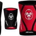 Beast Gear Knee Sleeves for Weightlifting - 5mm Reversible Neoprene Compression Sleeve Pack for Powerlifting, Squats & Running, medium