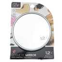 Jacent Dip & Dab 12X Magnification Cosmetic Mirror With Suction Cups, 5 Inch Diameter - 1 Pack (5"L x 5"W)