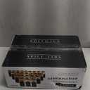 EDELHAUS Square Spice Jars with Bamboo Wooden Lid (Pack of 24) Spice Jars with Shaker Insert and 240 Labels - Bamboo Lid Glass Container for Spice Organisation [4.3 in  1.8 in]