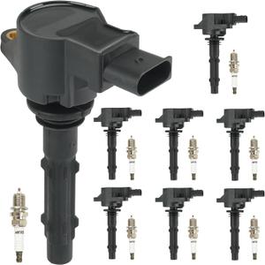 Ignition Coils Pack & Iridium Spark Plugs UF535 for Mercedes-Benz G550 GL450 SL550 C300 C350 CL550 ML350 ML450 ML550 S550 SLK300 SLK350 3.5L 3L 5.5L 05 06 07 08 09 10 11 12 13 14 15-8 Set