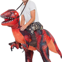 GOOSH Inflatable Dinosaur Costume for Adult Halloween Costume Women Man Funny Blow up Costume for Halloween Party Cosplay 72"