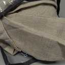 Unique Light Brown Pinch Pleat Thick Linen 86 Inch Office Curtains 2 Panels Set, Warm Beige Light Filtering Semi Sheer Ceiling Track Bohemian Windows Curtain with Back Tab 40"W x 86"L Nursery Drapes