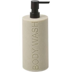Resin Tan Sandstone Body Wash Engraved Bottle Refillable Pump Dispenser, Durable Waterproof Resin Construction for Bath, Shower - Tan Sandstone, ORB Pump