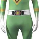 Morphsuits Green Power Ranger Costume Adult, Mens Power Ranger Costume (Large)