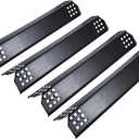 Unicook 4 Pack Porcelain Grill Heat Plate 14.56" L, Gas Grill Replacement Parts Burner Cover, Heat Shield Tents, Flavorizer Bars, Flame Tamer Guards for Gas BBQ
