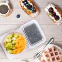 40PCS Double Condiment Container with LidDouble Compartment Plastic Snack Containers for Sauce Snack (Transparent, TLH-40)