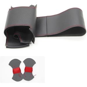 Auto Steering Wheel Cover for Clio 4 IV 2012-2016 for Captur 2013 2014 2015 2016 Car Steering Wheel Cover(White Thread)