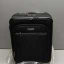 Lekebobor 18 Inch Carry On Luggage Airline Approved, Hybrid Soft Hard Shell Suitcase with Removable Spinner Wheels, TSA Lock, Front Pocket for Travel, Black