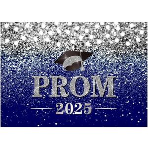 WOLADA Blue and Silver Prom Backdrop 2025 Graduation Prom Backdrop 10x8FT FW13 WOLADA Blue and Silver Prom Backdrop 2025 Graduation Prom Backdrop 10x8FT FW13