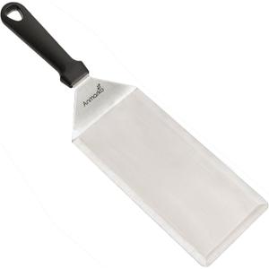 Big Metal Griddle Spatula - Grill spatula 4 x 8 in Large Burger Smasher Hamburger Turner Scraper - Pancake Flipper - Great for BBQ Grill and Flat Top Griddle - Commercial Grade