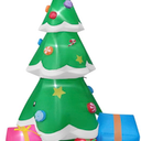VIVOHOME 1.8m Inflatable Christmas Tree with 3 Gift Boxes, Backyard Decoration with LED Lighting