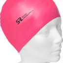 Durable Solid Latex Swim Cap (Neon Pink-3PK)