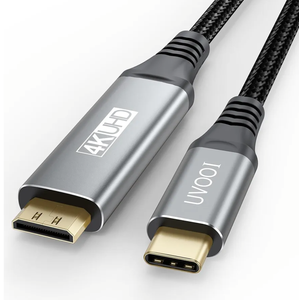 USB C to Mini HDMI Cable 6FT, High Speed USB Type-C to Mini HDMI 2.0 Cord (4K@60Hz,2K,1080P,HDR,3D,ARC) for MacBook, iPhone 16 15/Pro, Galaxy 25/24, iPad Pro, Laptop to Portable Monitor