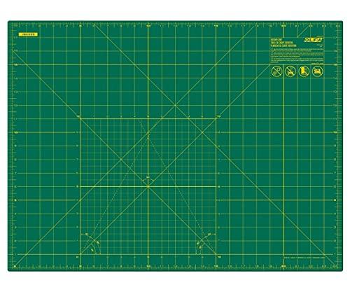 OLFA 6x8 Self Healing Rotary Cutting Mat (RM-SG) - Double Sided 6x8 Inch Cutting Mat with Grid for Quilting, Sewing, Fabric, & Crafts, Designed for Use with Rotary Cutters (Green)