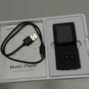 AGPTEK A02 MP3 Player with Bluetooth 5.3, 1.8 inch Screen Portable Music Player with Speaker, FM Radio, Voice Recorder, Supports Expanded Up to 128GB(Black, 32GB)