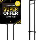 Display Stand Sign Holder,Heavy Duty Adjustable Pedestal Sign Stand Up to 75 inch,Double-Sided for Board & Foam Sign,Sign Stand with Base,Fit Wedding,Restaurant or Business(Poster not Included)