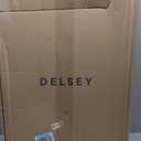 DELSEY PARIS Helium DLX Softside Expandable Luggage with Spinner Wheels, Navy Blue, Checked-Large 29 Inch
