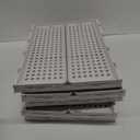 SNSLXH 5 Pack Stackable Closet Storage Basket, Multifunctional & Foldable Closet Organizer for Bathroom Kitchen Laundry Room Wardrobe Storage, Space-Saving Clothes Storage Drawer Organizer, White