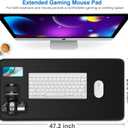 Large Extended Long Mousepad, 47.2x23.6 in Large Gaming Non-Slip Mouse Pad, 47.2L x 23.6W inches