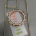 TORRAS 360 Rotatable Magnetic Ring for iPhone 16 Pro Max Case with Stand, Fit for MagSafe, 16FT Mil-Grade Shockproof Translucent for iPhone 16 Pro Max Phone Case 6.9", Rose Gold Pink (Desert Titanium)