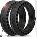 BANGTING 2PCS 8.5x2 inches Solid Tires for Electric Scooter, 8 1/2 x2 Tire for Gotrax GXL V2 / XR/APEX, 50/75-6.1 Tire Replacement for Xiaomi Pro 2 / M365 / 1S and All 8.5'' Scooter Tires (Black)