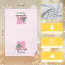 Pink Christmas Kitchen Towels 16x24 Inch, Coquette Pink Bow Christmas Tree Pickup Truck Christmas Hand Towels for Bathroom Decorative, Girly Xmas Dish Tea Towel for Kitchen Decor