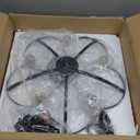 Modern Crystal Chandelier for Dining Room - Adjustable 5 Lights Black Farmhouse Pendant Light Fixture Hanging for Foyer Bedroom Living Room Hallway Kitchen