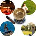 REGIS Tibetan Singing Bowl Set  Mindfulness, and Stress Relief zen decorBowl Handcrafted in Nepal for Healing and Mindfulness (gold, 4 inch)