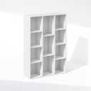 Furinno Reed Closet Organizers and Storage, 11-Cube Closet Organizer, Open Shelf Closet Storage, for Wardrobe, Bedroom, Living Room, White