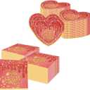 Valentine's Day Party Tableware, Heart Love Plates Napkins, Valentine's Wedding Memorial Day Party Decorations Supplies(DiamondRed)