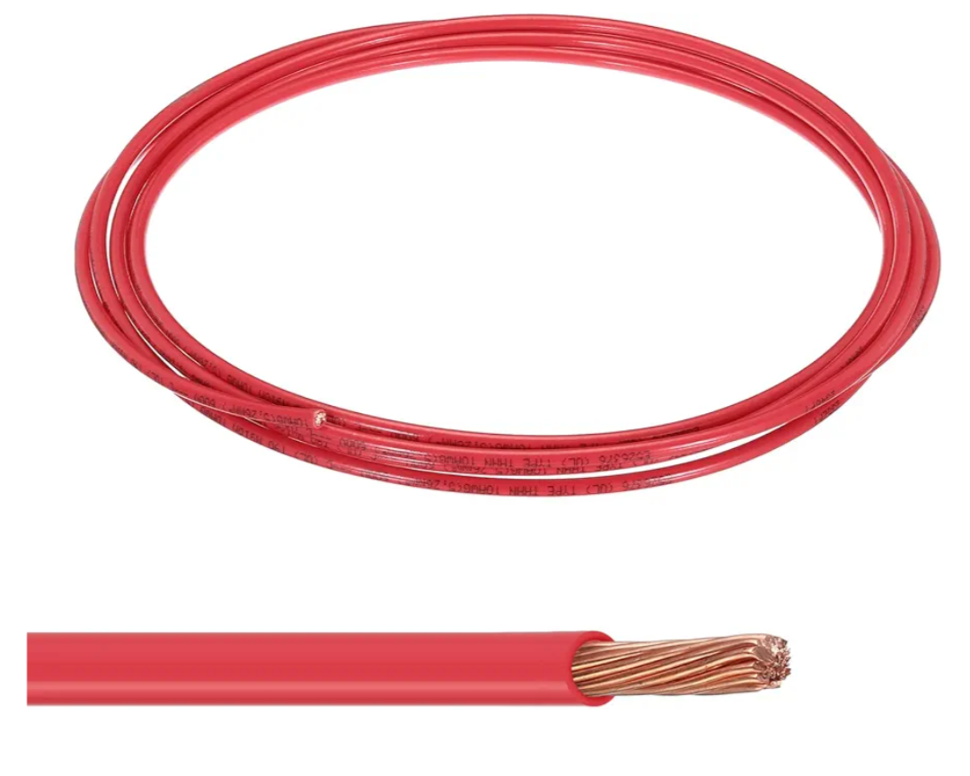 MECCANIXITY THHN Stranded Wire 10 Feet 10AWG Gauge Insulation Building Wire - UL Listed Copper Cable - PVC 600V Electrical Wire for Residential,Commercial,Industrial,Grounding - Red