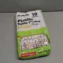 Pureegg Plastic Table Cloth Disposable 10 Pack, 54 x 108 Inch Table Cloths, Graduation Decorations of 2025, Graduation Tablecloths, Rectangle, Plastic Cover, Leakproof & Sturdy, White and Rose Gold