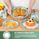 Homlouue 200 PCS Fall Paper Plates and Napkins Blue Pumpkin Plates, Thanksgiving Plate Disposable for Fall Theme Party Harvest Thanksgiving Decoration,Watercolor Pumpkin Paper Plate Serve 50 Guest