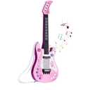 Kids Toddler Baby Childrens Electric Toy Guitar with Strap Ideal for 3 4 5 7 8 Year Old Boys Girls Gifts(Pink)