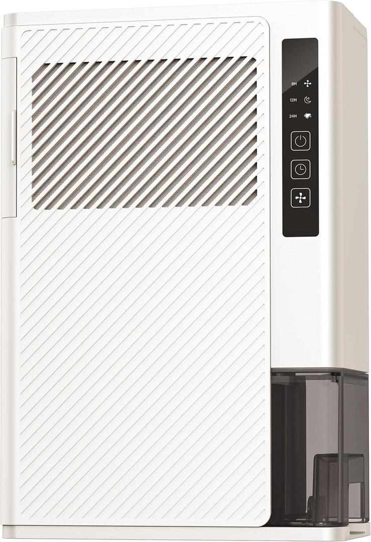 1200 sq.ft Rotary Dehumidifier AEOCKY 10 Pint Dehumidifier for Bedroom with Drain Hose,Never Frost,Ultra Quiet Small Portable Desiccant Dehumidifiers for Basement, Home, Bathroom, RV (Ivory)
