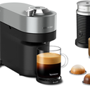 Nespresso Vertuo Pop+ Deluxe Coffee and Espresso Maker by Breville with Milk Frother, Titan 