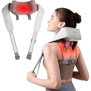SKG H5mini Neck and Traps Massager with Heat for Deep Tissue Pain Relief, 6D Hand Kneading, Cordless Neck and Shoulder Massager, Hands Free&Wireless, Valentine Pick for Him and her, Man and Women