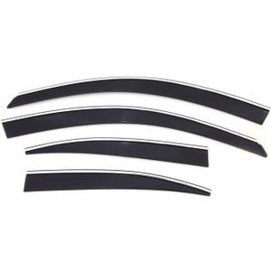 Auto Ventshade [AVS] Low Profile Rain Guards for 2006 - 2013 Lexus IS250/IS350 | Window Vent Visors, 4 pcs. - Smoke w/Chrome Trim | 794008
