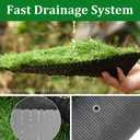 High-Density Artificial Turf Grass 4FT x 6FT, 1.38" Realistic Fake Lawn Rug, Durable Synthetic Grass with Drainage Holes for Outdoor Landscaping, Yard, Garden, Patio