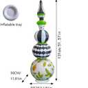 4.3Ft 2 Pcs Large Inatable Christmas Ornaments Balls Outdoor, Topiary Decorations for Urn Porch, Yard Garden Garden Easter Decor Black