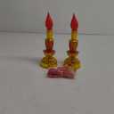 Omeet Led Retro Chinese Candle lamp Vintage Style Retro Nostalgic Ancient Chinese Style Buddhist Supplies - 1 Pair
