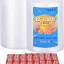 Yens Nylon Bubble Cushioning Rolls 72 ft 12 Inch width Packing Materials 3/16" AIR Bubble Perforated every 12" wrap 20 bonus Fragile Stickers
