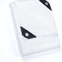 GUARD SHIELD Tarp White 9x12 Feet Multi Purpose Waterproof Poly Tarp Cover 5mil