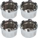 4Pcs ATV Tire Wheel Hub Cap, Dust Center Hub Cap Covers Compatible with 8Inch 10inch 12inch 14inch Alloy Wheels ATV Quad