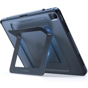 TORRAS for iPad Air 11 inch Case (M3 2025, M2 2024), Ultra Stable Stand, Multiple Adjustable Viewing Angles, Protective Kickstand Cover with Pencil Holder, Black